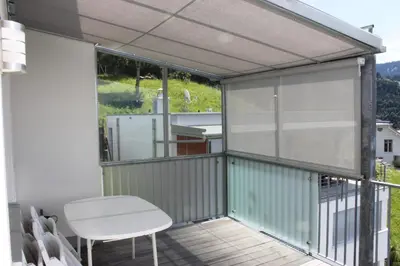 Ein Balkon oder eine Terrasse in der Unterkunft Ferienwohnung mit Panoramablick