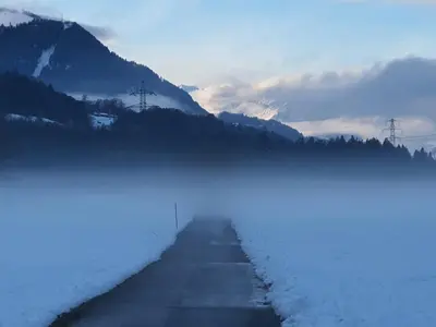 Naturlandschaft in der Nähe des Privatzimmers