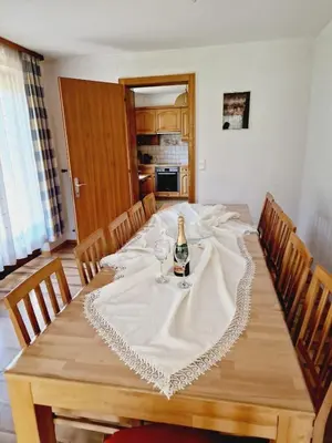 Küche/Küchenzeile in der Unterkunft Haus Rätikon