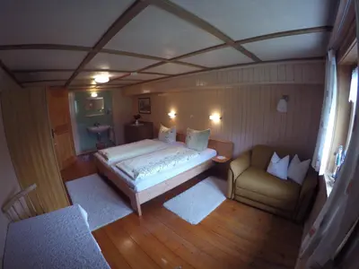 Ein Bett oder Betten in einem Zimmer der Unterkunft Ferienwohnung Vogt