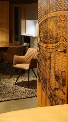 Ein Sitzbereich in der Unterkunft ARLBERGhome Komfort-Apartments & Privat-Sauna