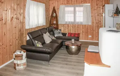 Ein Sitzbereich in der Unterkunft Tolles Feriehaus Montafon