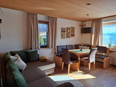 Ein Sitzbereich in der Unterkunft Panorama