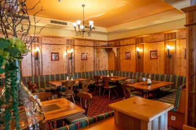 Ein Sitzbereich in der Unterkunft Hotel Brunella