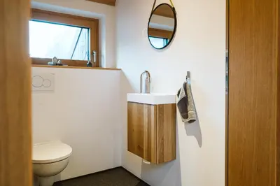 Ein Badezimmer in der Unterkunft Haus Moosbrugger