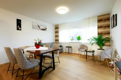 Ein Sitzbereich in der Unterkunft Wohlfühlapartment 24