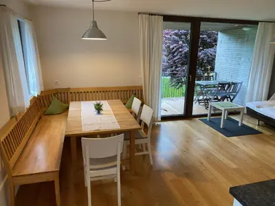 Ein Sitzbereich in der Unterkunft Haus Christiane