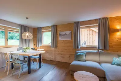 Ein Sitzbereich in der Unterkunft Roagat Hus