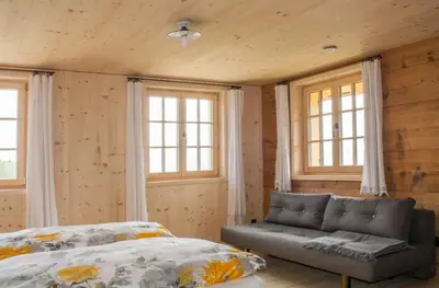 Ein Bett oder Betten in einem Zimmer der Unterkunft UNSER VORSÄSS - Geißkopf