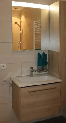 Ein Badezimmer in der Unterkunft Ferienhaus Raich