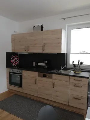 Küche/Küchenzeile in der Unterkunft Ferienwohnung Anton Künzler