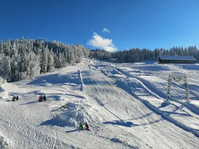 Krähenberg am Rande der Wildnis im Winter