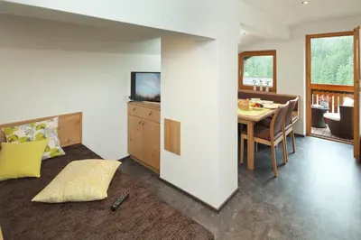 Ein Sitzbereich in der Unterkunft Aparthotel Brunnenhof