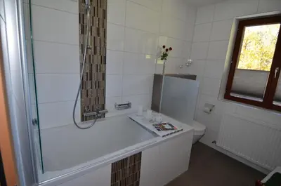 Ein Badezimmer in der Unterkunft Pension Mallaun