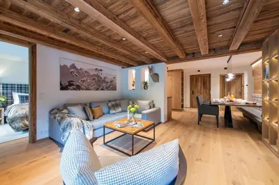 Ein Sitzbereich in der Unterkunft Brunnenhof Luxury Apartments
