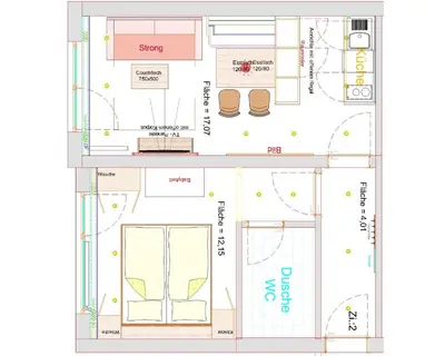 Grundriss der Unterkunft Gästehaus Boersch