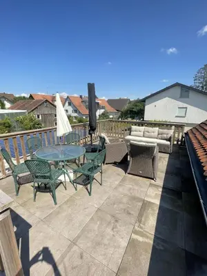 Ein Balkon oder eine Terrasse in der Unterkunft K10
