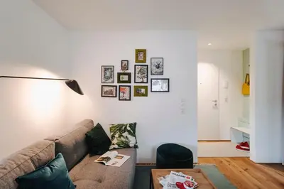 Ein Sitzbereich in der Unterkunft Rotes Haus Bregenz Wald Wohnung