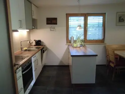 Küche/Küchenzeile in der Unterkunft Ferienwohnung Maari