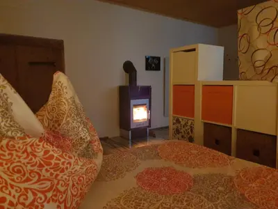 Ein Bett oder Betten in einem Zimmer der Unterkunft Ferienwohnung Düns4