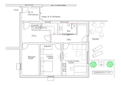 Grundriss der Unterkunft Ferienwohnung Saxenhammer