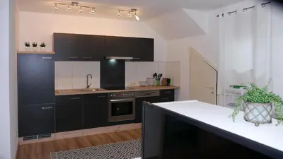 Küche/Küchenzeile in der Unterkunft Ferienwohnung Philipp