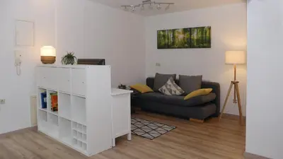 Ein Sitzbereich in der Unterkunft Ferienwohnung Philipp