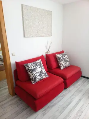 Ein Sitzbereich in der Unterkunft Dimai House No 17 Dornbirn Zentrum