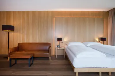 Ein Bett oder Betten in einem Zimmer der Unterkunft Hotel Schwärzler