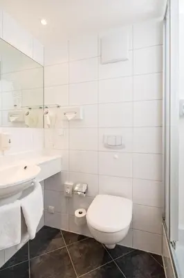 Ein Badezimmer in der Unterkunft 4-Länder-Hotel Deutschmann