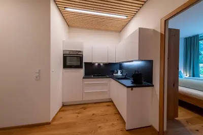 Küche/Küchenzeile in der Unterkunft Känzele Appartements