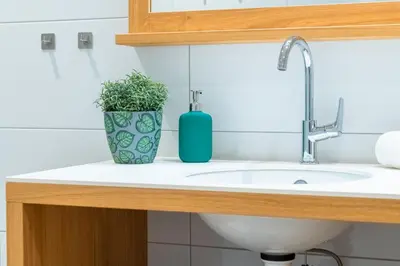 Ein Badezimmer in der Unterkunft Känzele Appartements