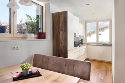 Küche/Küchenzeile in der Unterkunft Ferienwohnung Valkastiel