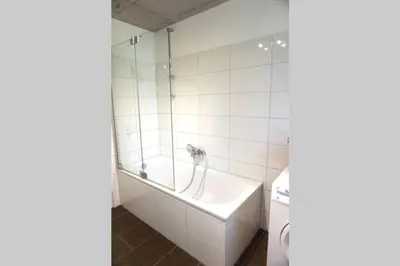 Ein Badezimmer in der Unterkunft Terrassenwohnung in prämierter Wohnanlage