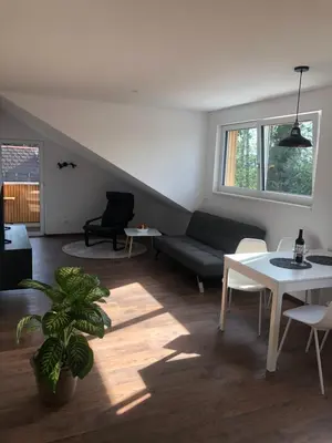 Ein Sitzbereich in der Unterkunft Haus Geiger