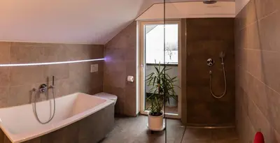 Ein Badezimmer in der Unterkunft Bodenseedomizil