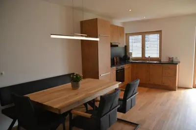 Küche/Küchenzeile in der Unterkunft Ferienwohnung Grunholz