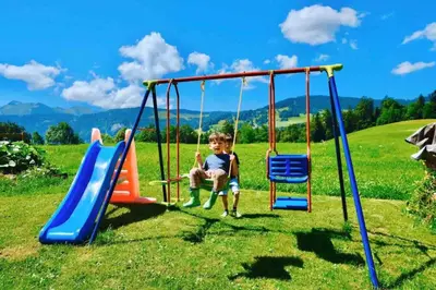 Ein Kinderspielbereich in der Unterkunft Rosenhaus 3