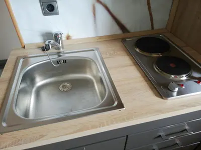 Küche/Küchenzeile in der Unterkunft 1 ZI Appartement Zauberwald