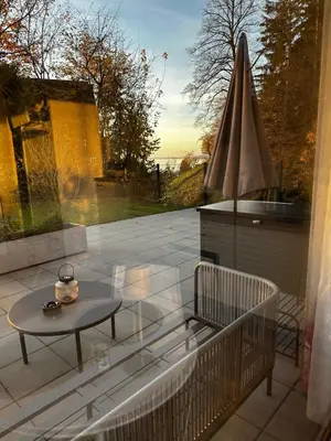 Ein Balkon oder eine Terrasse in der Unterkunft Charmantes Apartment in Bregenz - perfekt für Aktive & Genießer