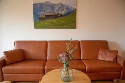 Ein Sitzbereich in der Unterkunft Sonnenhof Appartements