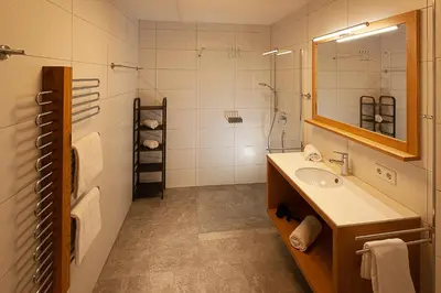Ein Badezimmer in der Unterkunft Sonnenhof Appartements