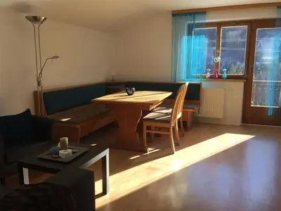 Ein Sitzbereich in der Unterkunft Landhaus Waldblick