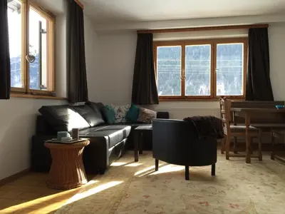 Ein Sitzbereich in der Unterkunft Landhaus Waldblick