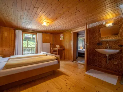 Ein Bett oder Betten in einem Zimmer der Unterkunft Ferienhaus Rinderer