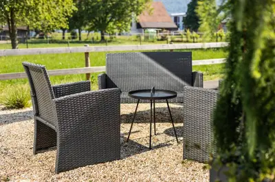 Ein Garten an der Unterkunft Natur Pur & Erlebnisurlaub im Spiegelhaus ÖÖD