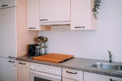 Küche/Küchenzeile in der Unterkunft Apartment Mohnenfluh