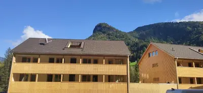 Ein allgemeiner Bergblick oder ein Berglick von der Ferienwohnung aus