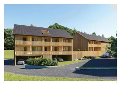 Das Gebäude in dem sich die Ferienwohnung befindet
