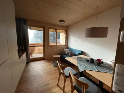 Ein Sitzbereich in der Unterkunft Bergluft Apartment MELLAU
